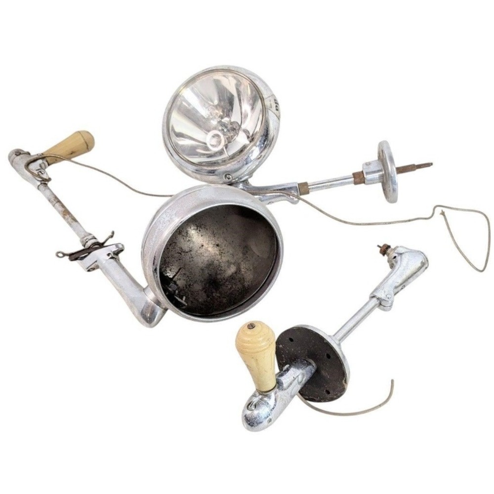 Vintage 1950s Dominion Automotive Spotlights Parts Lot - Model 72-3555 As-Is